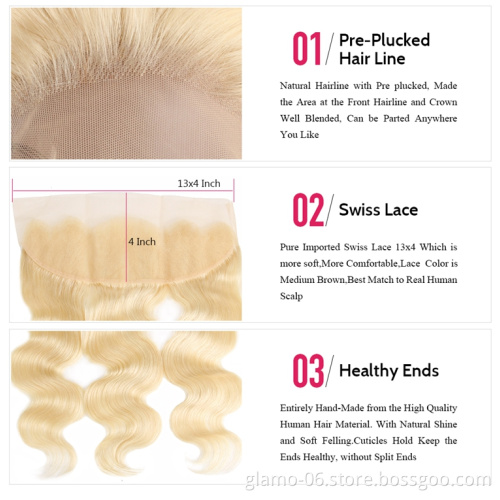 Annione Annie 613 Blonde Virgin Human Hair 613 Hair Bundles With Frontal Blonde Virgin Human Hair 613 Bundles With Closure